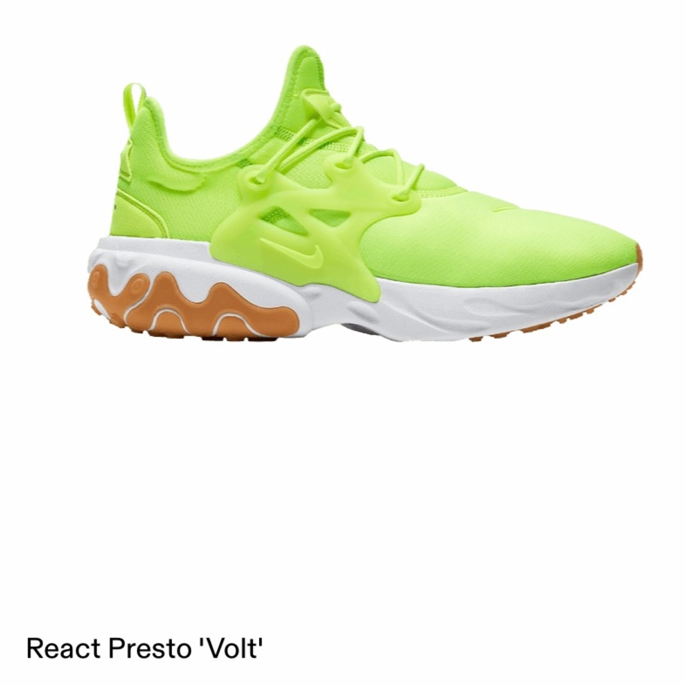 Nike — React Presto, “Volt,” M 9.5